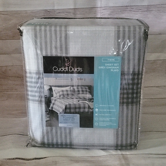 Cuddl Duds Bedding Cuddle Duds Grey Plaid Flanel Sheets Twin Poshmark